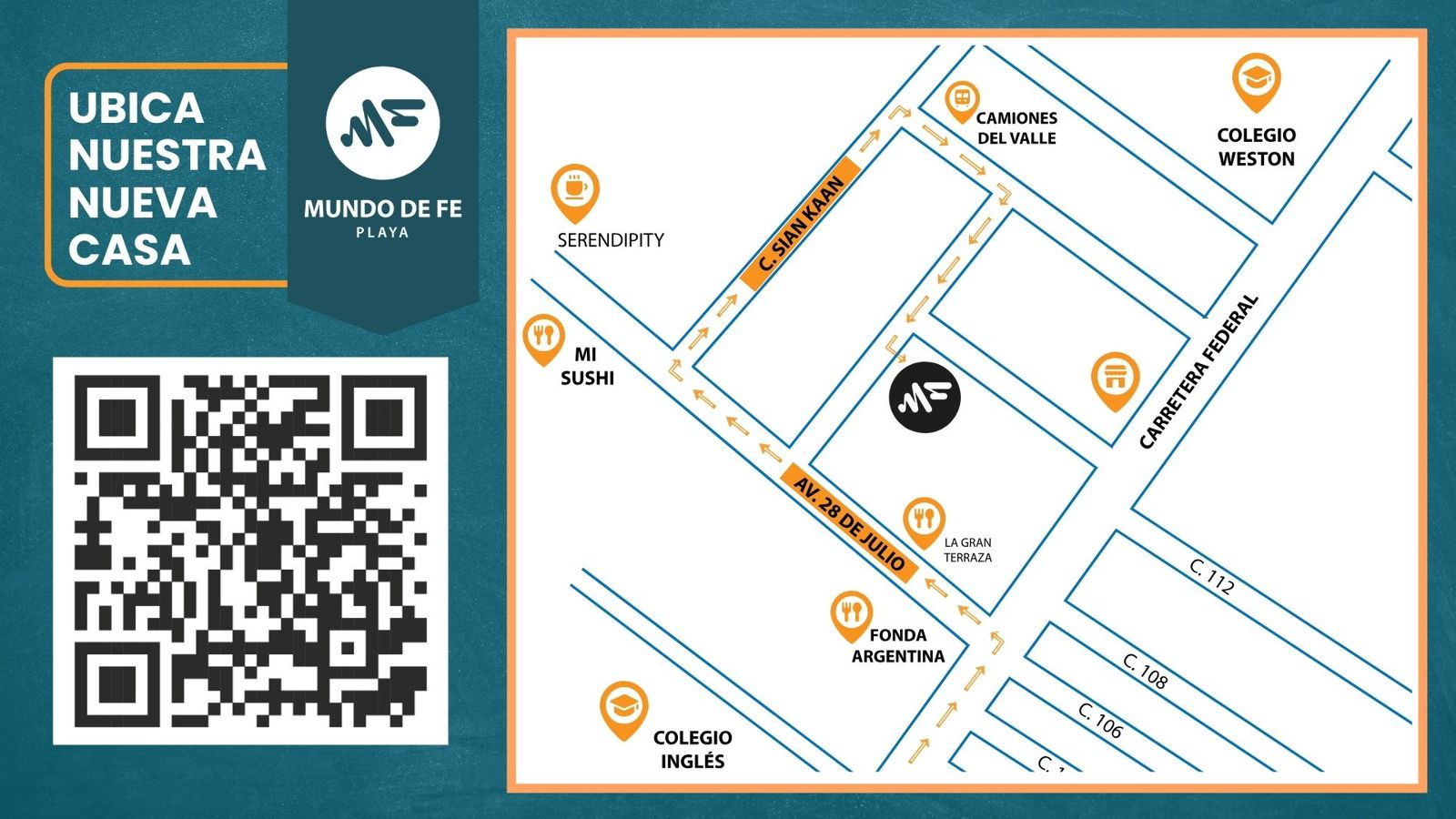 Nueva ubicación de Mundo de Fe Playa